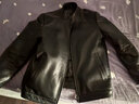 羅蒙【頭層綿羊皮】真皮皮衣男士皮夾克秋冬中青年立領(lǐng)爸爸裝羽絨外套 曬單實(shí)拍圖