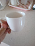 京樂(lè)陶瓷茶杯帶蓋會(huì)議杯子 純白辦公茶杯禮品商務(wù)帶蓋馬克杯介杯 水杯 2號(hào)無(wú)紋杯身(單杯身) 250ml 1只 曬單實(shí)拍圖