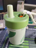 chakolab戶(hù)外運動(dòng)吸管杯保冷保溫杯和序有機陶瓷涂層內膽健身水杯子bobo杯 牛油果綠（含提繩）485ml 曬單實(shí)拍圖
