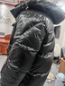 鴨鴨（YAYA）羽絨服女短款冬季新款高端黑金連帽冬裝加厚面包服羽絨保暖外套XB 曜石黑 L 曬單實(shí)拍圖