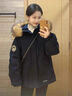 紫蒙羽絨棉服女2024新款短款衣服派克服小個(gè)子棉衣外套冬季羽棉襖絨服 韓版加厚藏青色 L (建議110-125斤) 曬單實(shí)拍圖