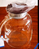 青蘋果（QINGPINGGUO）玻璃泡茶壺茶具套裝家用花茶水壺耐高溫加厚耐熱過濾水壺煮茶壺器 圓趣泡茶壺1500ml【胡桃木蓋】 曬單實(shí)拍圖