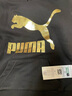 彪馬（PUMA）兒童衛衣男女童打底衫中大童印花休閑連帽套頭衫童裝上衣 黑色_燙金 100 cm 曬單實(shí)拍圖
