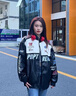 WHIM NASA男士皮衣夾克春季外套男秋冬季加絨棉服騎行機車(chē)服棒球服美式復古 黑色加絨 L 曬單實(shí)拍圖