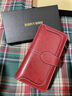 班亞奴錢(qián)包女士長(cháng)款2025新款真皮大容量實(shí)用錢(qián)夾復古牛皮手拿包卡包一體 酒紅色-防盜刷 曬單實(shí)拍圖
