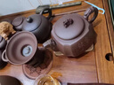 洛湘宜興紫砂壺純手工家用泡茶壺功夫茶器刻字四方原礦老紫泥紫砂茶壺 單壺/厚德載物（小號） 201mL(含)-300mL(含) 曬單實拍圖
