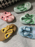 貝瑞加（Babyprints）兒童學(xué)步襪男女寶寶地板襪軟底早教襪套網(wǎng)眼鞋襪1雙 藍(lán)色M 曬單實(shí)拍圖