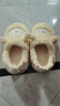 名創(chuàng)優(yōu)品（MINISO）小綿羊咩咩棉拖鞋女冬季新款包跟保暖家居室內(nèi)厚底月子毛毛拖鞋 黃色【包跟更保暖】 40-41 (270mm) 【適合39/40碼穿】 曬單實拍圖
