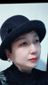 JIASHENGXI新款羊毛帽子女款冬季保暖復古法式冬天帽子女洋氣時(shí)髦顯臉小禮帽 黑色 均碼 曬單實(shí)拍圖