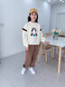 G.DUCKKIDS小黃鴨女童春秋季套裝2025新款洋氣9歲8中大童運動(dòng)冬裝兩件套女孩 春秋款兩件套 咖色 150 曬單實(shí)拍圖