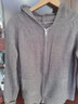 皮爾卡丹25年新款帽領(lǐng)開(kāi)衫女拉鏈帽衫寬松連帽外搭毛衣女針織衫外套 深灰色 XL X碼 建議140155斤 曬單實(shí)拍圖