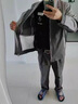 八仟流工作服男定制套裝水電維修電工工程汽修耐磨廠(chǎng)服反光條春秋勞保服 【全工藝滌棉】深灰配淺灰上衣 XL /175 (135-160斤) 曬單實(shí)拍圖