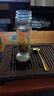 富光（Fuguang）玻璃杯男女茶杯雙層加厚高硼硅耐熱防爆透明茶水分離泡茶杯子 藍色400ml【304不銹鋼內蓋/刻字/ 曬單實(shí)拍圖