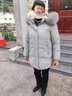 雅鹿中老年羽絨服女士2025冬季新款氣質(zhì)毛領(lǐng)加厚中長(cháng)款保暖媽媽裝外套 綠灰色 3XL 曬單實(shí)拍圖