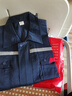 AETEL防靜電工作服套裝男春秋長(cháng)袖勞保服電焊汽修工裝定制 藏藍185 曬單實(shí)拍圖