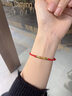 杜大生999足金彎管竹節(jié)黃金轉(zhuǎn)運珠紅繩手鏈男女款節(jié)節(jié)高升情侶手繩 紅繩小版竹節(jié) 金重約1-1.2g 曬單實拍圖