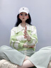 梓洛蘭ZiLuolan2025秋季新款小清新套裝學(xué)生韓版寬松娃娃領(lǐng)毛衣+闊腿褲 綠色毛衣+系帶直筒褲 A164# S 建議70-95斤 曬單實(shí)拍圖