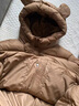 巴拉巴拉【官方正品】童裝兒童羽絨服男童女童2024冬裝新款連帽外套寶寶衣 咖啡50853 90 曬單實(shí)拍圖