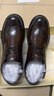 VOLO犀?！娟惸榴Y同款】商務(wù)正裝皮鞋男新款增高厚底結婚新郎鞋 棕色套腳（內增高6CM） 四季款 41 曬單實(shí)拍圖