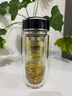 希諾（HEENOOR）抗菌玻璃杯雙層隔熱男士水杯旗船店茶杯鵝蛋泡茶杯子 紫羅蘭 230ml 曬單實(shí)拍圖
