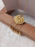 中國黃金（CHINA GOLD）黃金吊墜足金蓮花鈴蘭花項(xiàng)鏈好運(yùn)連連平安鎖金鎖包圣誕禮物女 約1.9g 曬單實(shí)拍圖