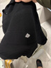 GXG男裝24冬包芯紗寬松潮搭針織衫毛衣男 黑色 175/L 曬單實(shí)拍圖
