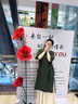 苧麻砂炒磨毛禪意袍五分袖連衣裙24春夏新品棉麻女裝旅行休閑長裙 古銅綠（砂炒） 均碼 曬單實(shí)拍圖