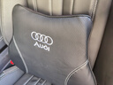 奧迪A4L/A5/A6L/A7/Q2L/Q3/Q5/Q7汽車(chē)頭枕真皮護頸枕記憶棉車(chē)用腰靠枕 奧迪【頭枕+腰靠】一套裝 尊貴黑 曬單實(shí)拍圖