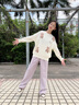 優(yōu)優(yōu)1點(diǎn)（Yoyo one）女童窄版闊腿褲秋冬加絨加厚中大童女孩洋氣直筒運(yùn)動(dòng)休閑褲子兒童 15077淺咖（升級(jí)款抗起球加絨） 150cm 曬單實(shí)拍圖