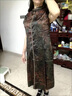 珍妮噠重磅品質(zhì)真香云紗連衣裙女2025新款高端媽媽夏裝刺繡絲滑桑蠶裙子 4XL 140-150斤 曬單實(shí)拍圖