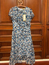 PORTS寶姿春夏新品女裝短袖長(cháng)連衣裙LM8D107MPS167 霧霾藍印花 S 4 曬單實(shí)拍圖
