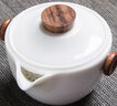 德化白瓷手抓壺防燙蓋碗茶杯陶瓷茶具過濾日式家用泡茶碗單個(gè) 圓滿手抓泡茶碗 曬單實(shí)拍圖