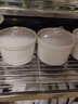 瓷航（CiH） 燉盅陶瓷餐廳燉湯盅燕窩湯盅碗帶蓋蒸蛋碗隔水燉甜品盅酒店定制 4.5英寸純白加厚燉盅配瓷勺 曬單實(shí)拍圖