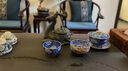 洛湘景德鎮(zhèn)三才蓋碗手繪青花瓷描金單個(gè)泡茶碗家用敬茶碗高端茶道送禮 描金萬(wàn)花蓋碗 曬單實(shí)拍圖