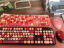 摩天手(Mofii) sweet无线复古朋克键鼠套装 办公键鼠套装 鼠标 电脑键盘 笔记本键盘 粉色混彩 实拍图