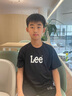 Lee兒童短袖T恤夏季2025新款圓領(lǐng)休閑寬松男女童半袖童裝中大童體恤 烏黑色 150 cm 曬單實(shí)拍圖