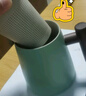 木笙玩物（MUSHENGWANWU）創(chuàng)意磨砂陶瓷泡茶杯簡(jiǎn)約個(gè)性帶把馬克杯內(nèi)膽過(guò)濾茶葉分離個(gè)人專用 初陶T型泡茶杯薄荷藍(lán)A 曬單實(shí)拍圖