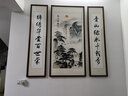 俏繪 中堂掛畫(huà)客廳沙發(fā)背景墻壁畫(huà)新農村大堂山水畫(huà)茶室新中式三聯(lián)畫(huà) 高山流水 左右40x165+中間80x165cm 曬單實(shí)拍圖