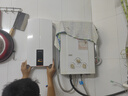 SANSUI即熱式電熱水器電家用衛(wèi)生間速熱洗澡淋浴器小型超薄熱水寶廚寶即開即熱恒溫免儲水上門安裝 8500W 旋鈕控制+安裝大禮包 曬單實拍圖