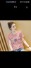 纖蕓沐短袖t恤女純棉夏季女裝寬松休閑短袖時尚國風半袖百搭體恤衫女 杏色（星星）常規(guī)短袖 M 曬單實拍圖