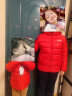 迷你巴拉巴拉【三防】男童女童羽绒服宝宝冬季保暖舒适连帽外套 中国红60611 120cm 实拍图