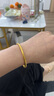 中國黃金（CHINA GOLD）黃金手鐲足金素圈紋理手鐲節(jié)日送禮送女友送長輩媽媽母親節(jié)禮物 卷草紋手鐲（58#）丨約5.8g 曬單實拍圖