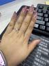 喜鉆生日禮物鉑金鉆戒花嫁鉆石戒指結婚戒指求婚女戒20分16# 曬單實(shí)拍圖