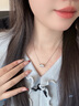 尚福鑫珠寶正品純銀項(xiàng)鏈女轉(zhuǎn)運(yùn)珠足銀999項(xiàng)鏈簡約百搭女友送媽媽母親節(jié)禮物 轉(zhuǎn)運(yùn)珠項(xiàng)鏈 曬單實(shí)拍圖