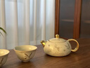 古晏瓷景德鎮新款汝窯茶具套裝新款陶瓷高檔家用功夫汝瓷茶杯泡茶壺禮盒 禮盒裝-豆黃汝窯仙鶴貴妃壺全家福 曬單實(shí)拍圖