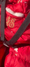 戴維貝拉【抗菌絨】嬰兒羽絨連體衣冬男寶女寶新年加絨紅爬服 曬單實(shí)拍圖