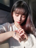 中國黃金四葉草銀手鏈女士永恒托帕石手環(huán)紀念日禮物送女友老婆生日結婚 足銀四葉草托帕石手鏈 曬單實(shí)拍圖