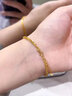 中國(guó)黃金（CHINA GOLD）黃金手鏈女足金簡(jiǎn)約時(shí)尚素金鳳尾手鏈?zhǔn)诛椘呦ι斩Y物女生送女友 時(shí)尚鳳尾手鏈【贈(zèng)心動(dòng)摯愛禮盒】 約1.7g 曬單實(shí)拍圖