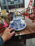 陶沁泉陶瓷茶壺茶具涼水壺家用提梁壺泡景德鎮大容量老式冷水壺套裝 富貴蓮花套裝 曬單實(shí)拍圖