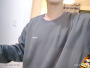 型于格潮牌無(wú)帽圓領(lǐng)衛衣男生打底衫秋冬加絨加厚保暖長(cháng)袖t恤內搭男上衣 深灰色 (加絨款) L 建議(110-125斤） 曬單實(shí)拍圖